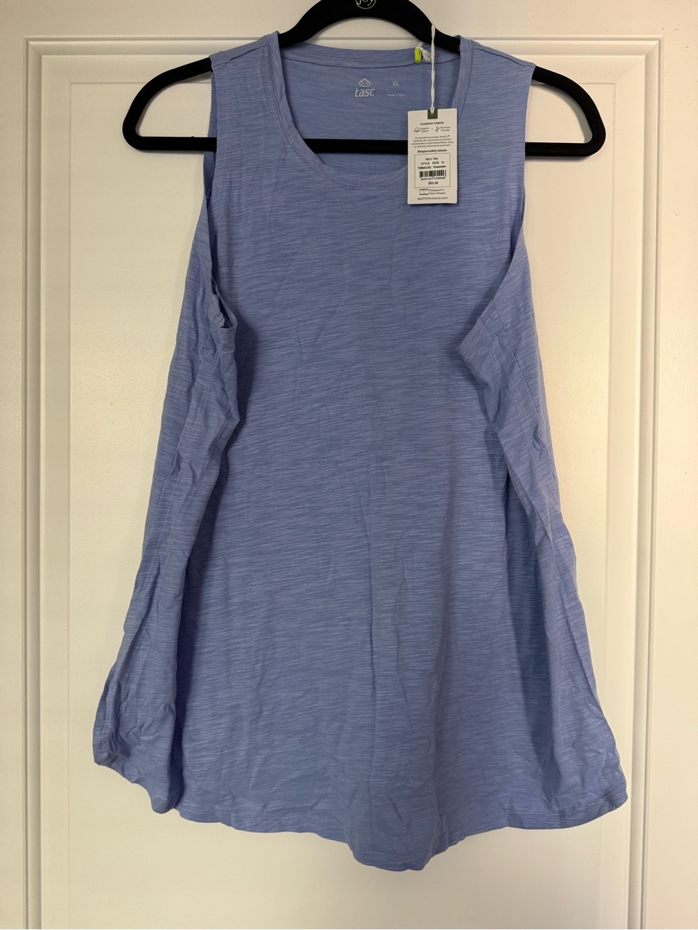NWT tasc Nola Performance Light Blue Tank Top